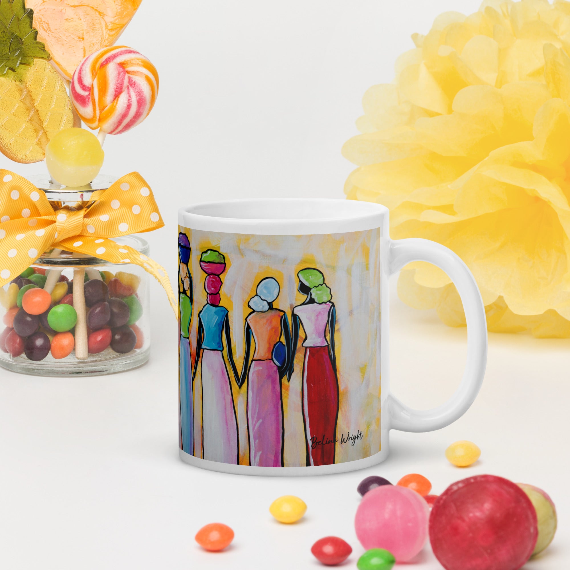 Mache Fanm glossy mug