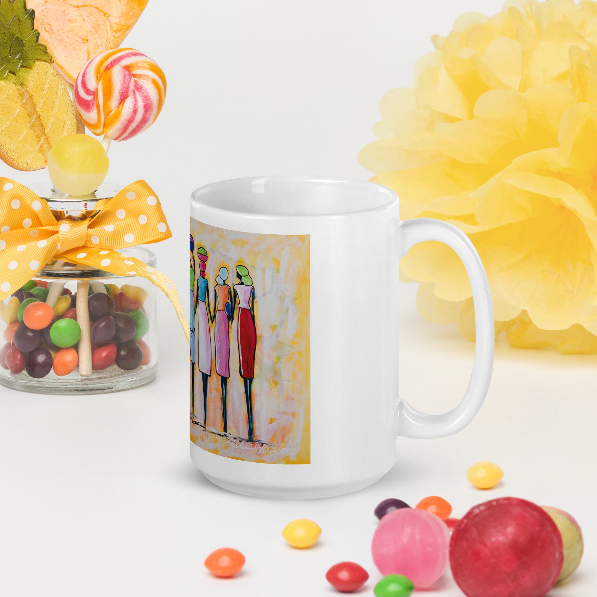 Mache Fanm glossy mug